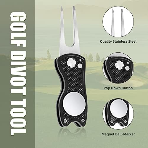 Mile High Life Golf Divot Repair Tool, All Metal Foldable Divot Tool - Image 2