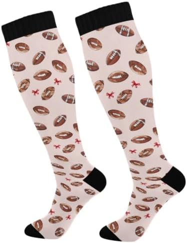 White Baseballs Stitching Compression Sock by Unknown