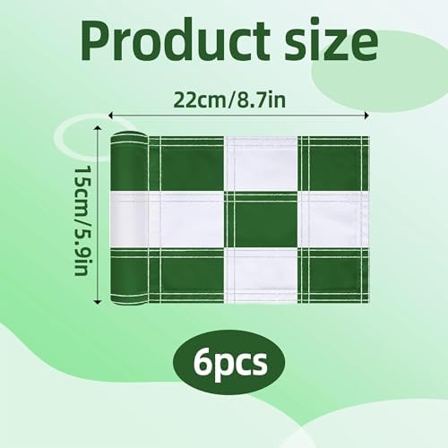 6 Pcs Checkered Golf Flags 8x6 Inch – 420D Nylon Portable - Image 2