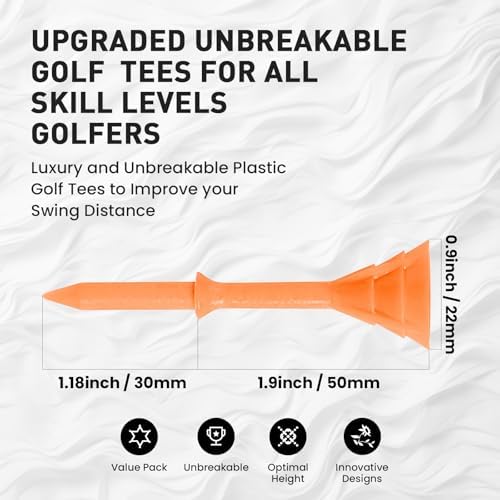 Amy Sport Unbreakable Golf Tees Plastic 3 1/4 inch - Image 2