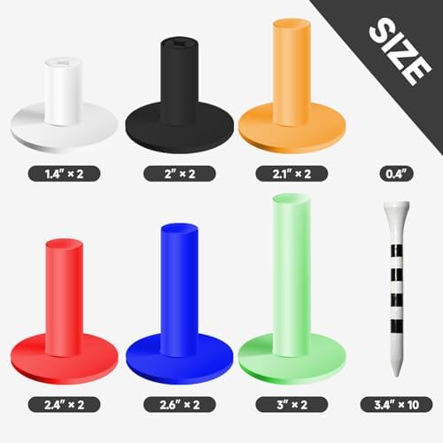 Rubber Golf Tees & Bamboo Tees Set, Various Specifications and Sizes - Image 2
