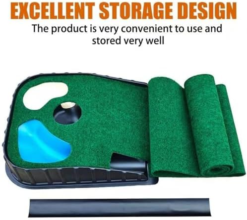 Indoor and Outdoor Golf Practice Putting Green, Portable Home Office Golf - Image 2