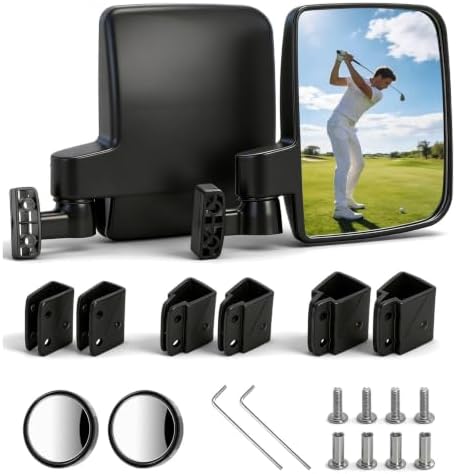 No Drilling Golf Cart Side View Mirrors by Unknown