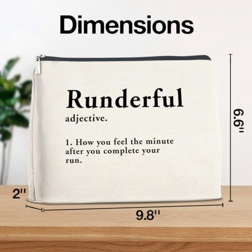 YeleY Runner Gift Makeup Bag for Women, Funny Running Quote Cosmetic Pouch - Image 2