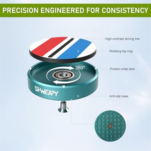 360° Rotate Golf Alignment Ball Marker Putting Alignment Tool - Image 3