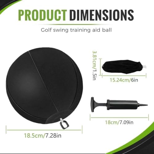 Golf Training Aid Set with Arm Fix Swing Practice Ball & Wrist Support - Image 2
