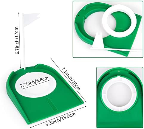 Golf Putting Cup with Flag Practice Training Aids Plastic Golf Putting Hole - Image 2