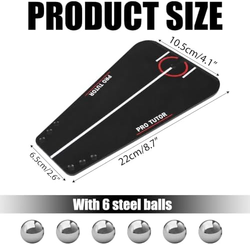 Golf Putting Tutor, Alignment Mirror Training Aid, Golf Hitting Mat - Image 2