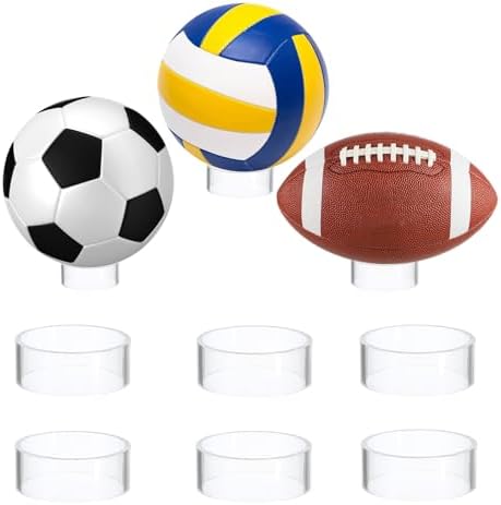 Hipiwe 6Pcs Soccer Ball Display Stands Plastic Basketball Hoder, 2.6" D by Hipiwe