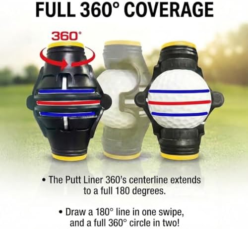 Putt Liner 360 Golf Ball Marker | 360 Degree Line Drawing Alignment Accessory - Image 2