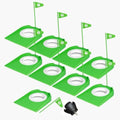 9 Pack Golf Putting Cups with Flags, Plastic Golf Training Aids with Golf Ball by Shu-Ran