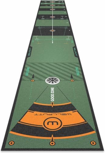 WELLPUTT - Golf Putting Training Mat - 13ft Green by WellputtUSA