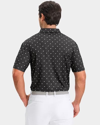 Obla Men's Golf Shirt Short Sleeve Dry Fit Collared Polo Shirts - Image 3