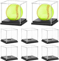 Leinuosen 8 Packs Softball Display Case Plastic Softball Holder Stand Baseball by Leinuosen