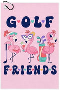 Flamingo Waffle Weave Microfiber Golf Towel by Unknown