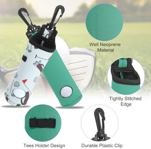 PATIKIL Golf Ball Carry Bag, Golf Tee Holder Pouch Portable Neoprene Golf Ball - Image 3