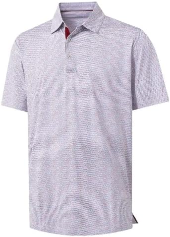 M MAELREG Mens Golf Shirt Short Sleeve Dry Fit Print Moisture Wicking by MAELREG