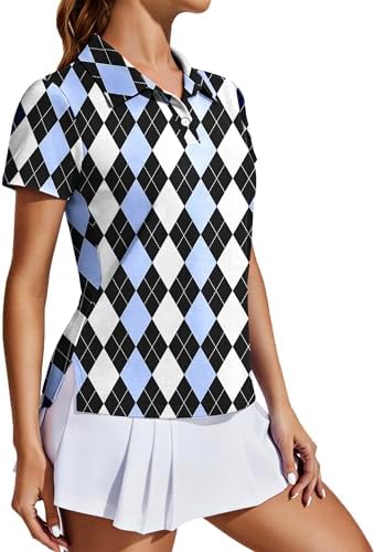 PINSPARK Women's Golf Shirt UPF 50+ Polo Shirts Short Sleeve Tennis Tops by Pinspark