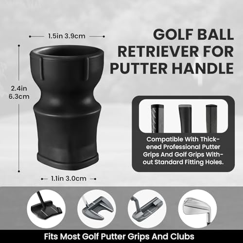 Golf Ball Retriever for Putter Value 3 Pack，Durable Flexible Rubber Suction Cup - Image 3