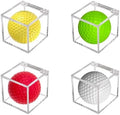 4 PCS Golf Ball Display Case, UV Protected Golf Ball Display Cube, Acrylic Case by VCISPOK
