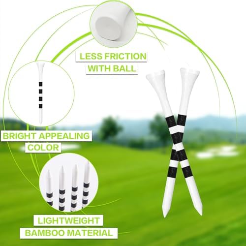 FINGER TEN Golf Tees Wood 2 3/4" 3 1/4" 50/120 Count - Image 3