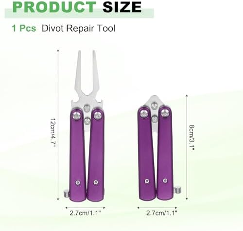 Golf Divot Repair Tool Alloy Foldable Divot Tool - Image 2