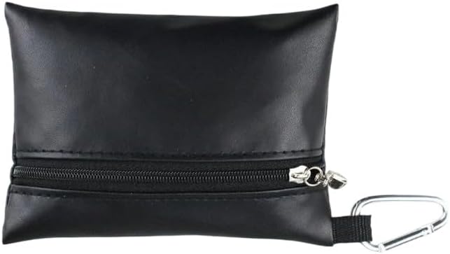 1Pc Black Mini Golf Tee Pouch Bag, Golf Ball Tee Storage Bag Leather Golf Tees by Unknown