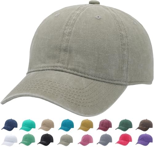 Vintage Washed Baseball Cap | Fits XL/XXL Heads | One Size | Adjustable Golf by Unknown
