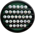 Golf Ball Display Case for 32 Balls – Modern Golf Decor ft. 18” Moon Shelf by Unknown