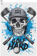 Vibrant Skull Golf Towel Microfiber by Unknown