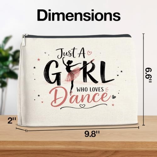 YeleY Dance Makeup Bag, Just A Girl Who Loves Dance Cosmetic Pouch - Image 2