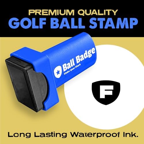 Ball Badge Monogram Golf Ball Stamp, Shield Initial F - Image 3