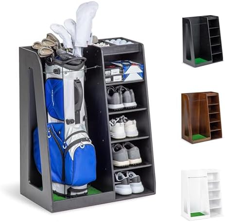GoSports Premium Wooden Golf Bag Organizer and Storage Rack by Unknown