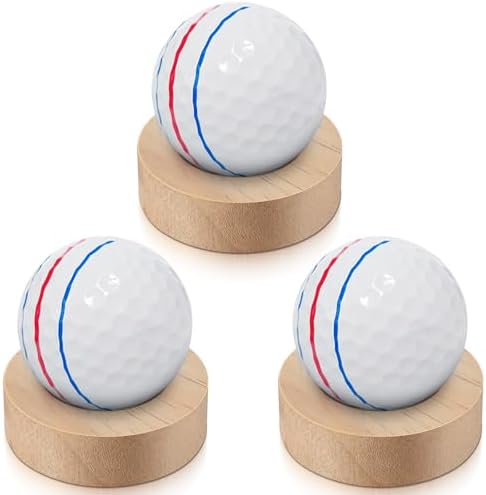 Thyle Wooden Single Golf Ball Display Stand 2 Inches Golf Ball Holder Mini by Thyle