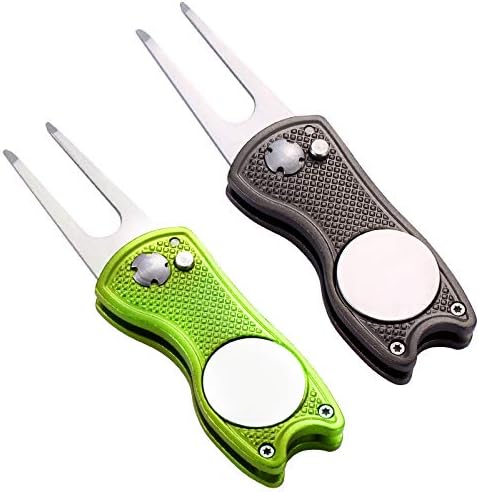 2 Pack Metal Foldable Golf Divot Tool by Fpxnb