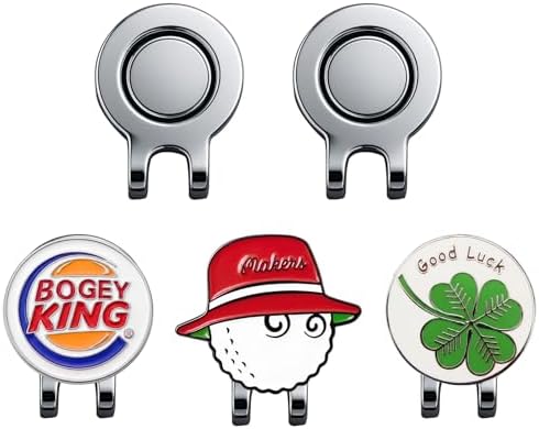 Golf Ball Markers with Magnetic Hat Clip – 3-Packs Personalized Accessories by zebiem