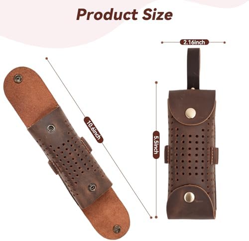 Leather Golf Ball Pouch with Tee Holder - Image 6