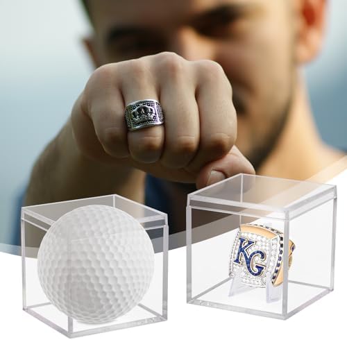 2 Pack Championship Ring Display Case Clear Acrylic Ring Case Display Box - Image 4