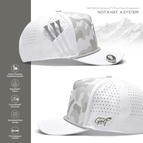 Snapback Golf Hat for Men with Tee Holder & Magnetic Ball Marker - Image 3