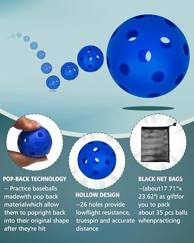 35 Pack Practice Golf Balls Limited Flight Plastic Golf Balls 42mm Practice - Image 4