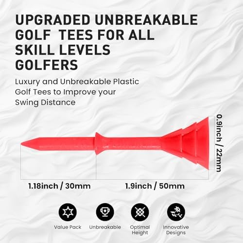 Amy Sport Unbreakable Golf Tees Plastic 3 1/4 inch - Image 2
