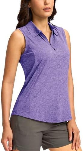 G Gradual Women's Golf Shirts Lightweight 1/4 Zip Collared Tank Top - Image 2