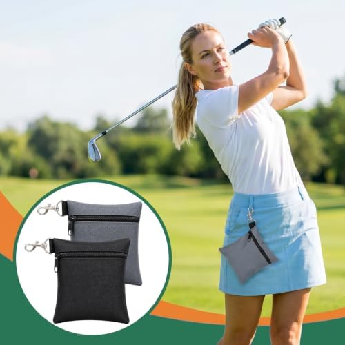 2PCS Golf Tee Pouch, Nylon Zipper Golf Accessory Bag - Image 5