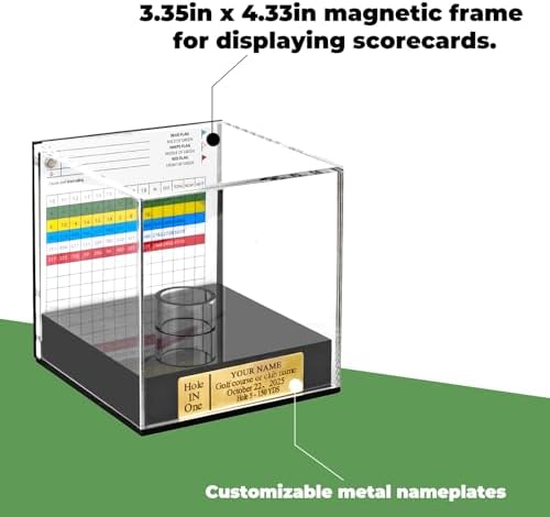 Personalized Golf Ball & Scorecard Display Case - Image 4