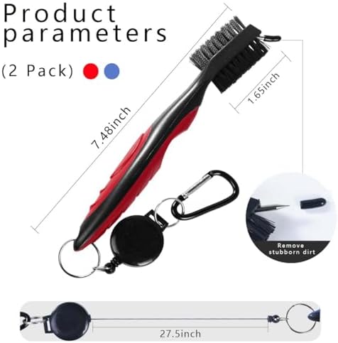 OBTANIM 2 Pack Golf Club Brush Groove Cleaner Tools - Image 2