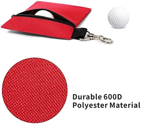 Golf Tee Pouch, 5.62 X 6.87 Inch Professional Zipper Golf Tee/Ball Pouch Bag - Image 3