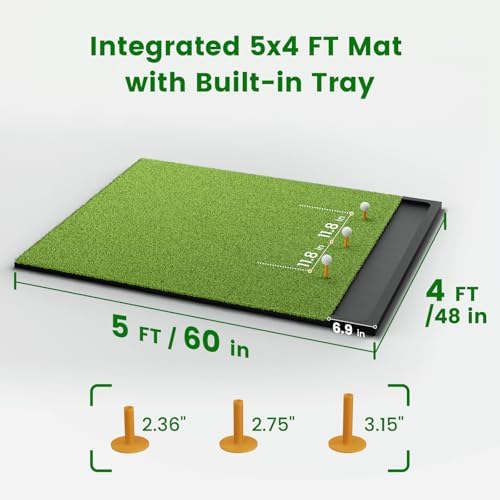 Golf Hitting Mat with Ball Tray - Image 5