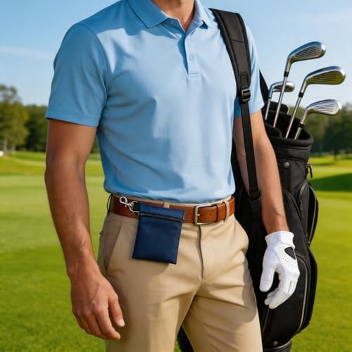 2 Pack Golf Tee Pouch, Water Resistant 600D Oxford Golf Ball Holder - Image 4