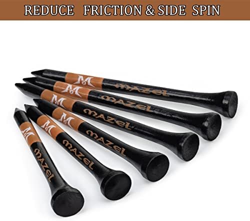 MAZEL Natural Wood/Bamboo Golf Tees 2 3/4 Inch & 3 1/4 Inch, Pack 50 or 120 - Image 2