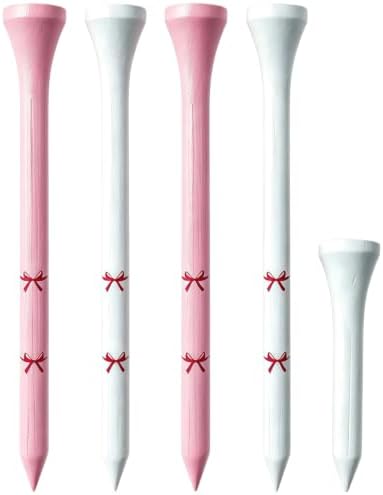Cute Pink Golf Tees for Women, 50 Pack Golf Ball Tees, Ideal Golf Gift for Wife by Ewilling